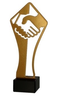 STATUETKA FIGURKA METALOWA RĘCE DŁOŃ 21cm GRAWER