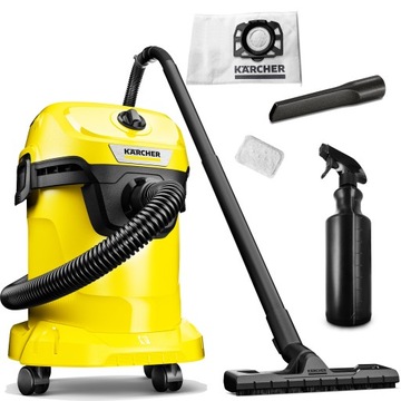 NAJNOWSZY ODKURZACZ PRZEMYSŁOWY KARCHER WD3 ZESTAW DO PRANIA PLAM +NADMUCH