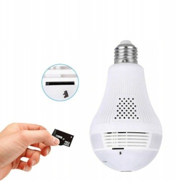 IP-КАМЕРА МОНИТОРИНГА WiFi В СВЕТОДИОДНОЙ ЛАМПОЧКЕ 360° АУДИО