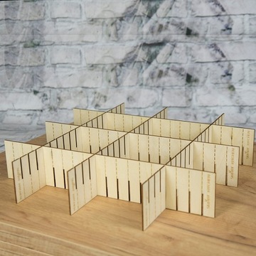 ORGANIZER Z DREWNA DO SZUFLAD 43x10CM SEPARATOR x2