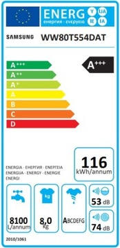 Стиральная машина Samsung WW 80T554DAT AddWash netnet