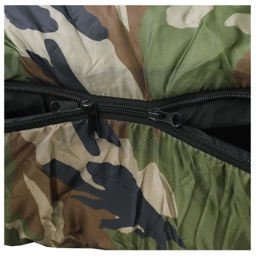 СПАЛЬНЫЙ МЕШОК ВОЕННЫЙ MUMMY 500г/м MIL-TEC Extreme -10°C WOODLAND