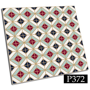 GEOMETRYCZNE kafelki PCV 25x25 Z WINYLU WZÓR RETRO