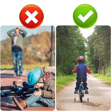 БОКОВЫЕ ПОДДЕРЖИВАЮЩИЕ КОЛЕСА ДЛЯ ВЕЛОСИПЕДА 12–20 ДЮЙМОВ, ЧЕРНЫЕ УНИВЕРСАЛЬНЫЕ