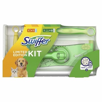 ZESTAW STARTOWY SWIFFER 2IN1 KIT MOP MIOTEŁKA DO KURZU WKŁADY SUCHE STARTER