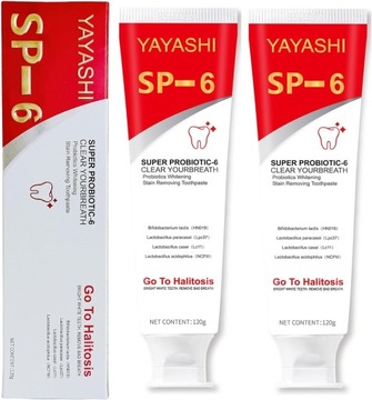 2 шт. Ультра отбеливающая зубная паста SP-6, отбеливающая зубная паста с пробиотиками SP-6