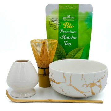 Zestaw Matcha Startowy do Matchy Herbata MyMatcha Premium White Marble