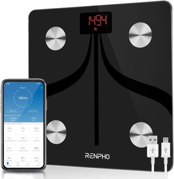 WAGA ŁAZIENKOWA CYFROWA BT USB SMARTFON APLIKACJA