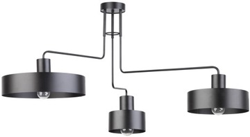Designerski Nowoczesny SIGMA VASCO 3 CZARNY plafon LED