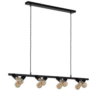 Lampa wisząca Retro czarna 8xE27 Nadi ABRUZZO