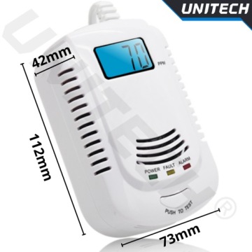 СЕРТИФИЦИРОВАННЫЙ ДЕТЕКТОР УГАРНОГО ГАЗА CO ДЕТЕКТОР СО Сигнал тревоги PPM 85 дБ CE