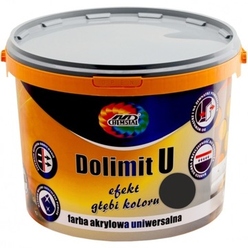 Farba akrylowa DOLIMIT U CHEMSTAL Czarny 3L