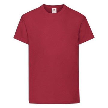 T-shirt dziecięcy Fruit of the loom bawełna ORIGINAL ceglasty rozmiar 104