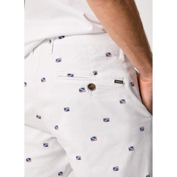 Spodenki PEPE JEANS szorty męske bermudy białe jeansowe logo W30