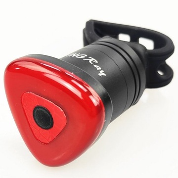 Lampka rowerowa TYŁ COB LED z funkcją STOP + USB