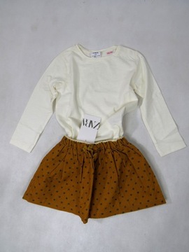 НОВАЯ ДЕТСКАЯ ЮБКА вельветовая юбка в горошек ZARA 98см