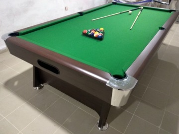 Бильярдный стол 9FT Radley Diamond Pool коричневый + накладка для цимбал и тенниса