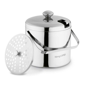 ЁМКОСТЬ ДЛЯ ЛЬДА на 3 лампы с крышкой БОЛЬШОЕ ВЕДРО ДЛЯ ЛЬДА ИЗ НЕРЖАВЕЮЩЕЙ СТАЛИ