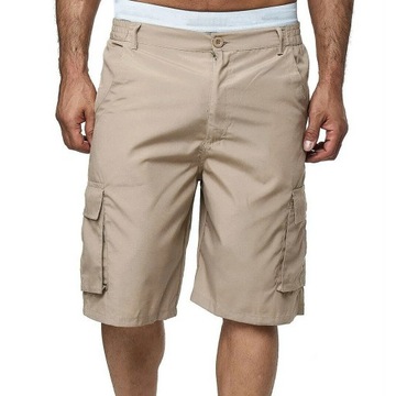 Plus Size Men`s Knee lenght Cargo Shorts Casual El