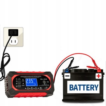 МОЩНЫЙ АВТОМОБИЛЬНЫЙ ВЫПРЯМИТЕЛЬ, АВТОМАТИЧЕСКИЙ РЕМОНТ АККУМУЛЯТОРА 24В 12В 10А