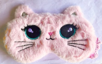 МАСКА ДЛЯ СНА ДЛЯ ГЛАЗ РАССЛАБЛЕНИЕ OLDMAN CAT НА Резинка ПЛЮШ РОЗОВЫЙ