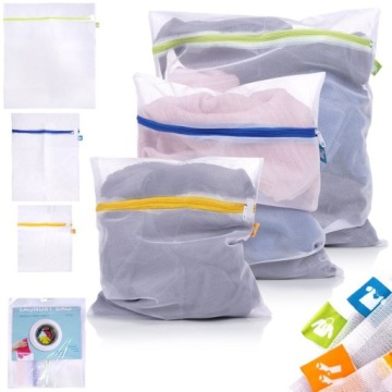 3 сетчатых мешка LAUNDRY для стирки нижнего белья, носков, бюстгальтеров в стиральной машине.
