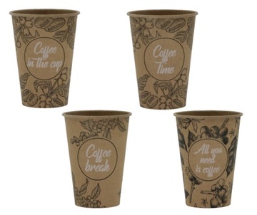 KUBKI PAPIEROWE DO KAWY KRAFT ALL YOU NEED 300ML (do dalszej odsprzedaży)