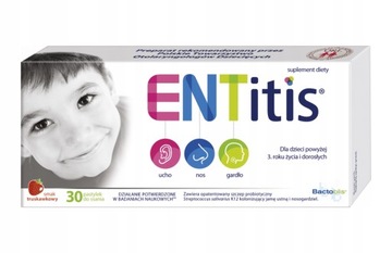 ENTitis 30 pastylek smak truskawkowy ODPORNOŚĆ