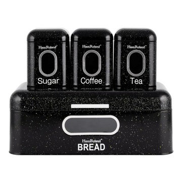 ХЛЕБОПЕКАРЬ МЕТАЛЛИЧЕСКИЙ КОНТЕЙНЕР ДЛЯ ХЛЕБА БЕЛЫЙ/ЧЕРНЫЙ/СЕРЫЙ НАБОР С КОНТЕЙНЕРАМИ