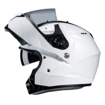 HJC C91N однотонный жемчужно-белый мотоциклетный шлем XL с откидной крышкой
