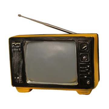 retro realistyczny telewizor retro realistyczny model telewizora Żółty