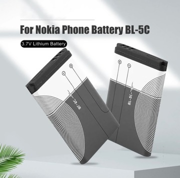 Аккумуляторная батарея BL-5C BL 5C 1020 мАч 3,7 В для телефона Nokia