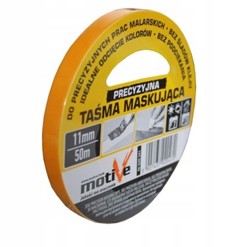 Taśma maskująca precyzyjna 11x50m malarska MOTIVE