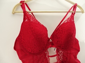 __PRIMARK__koronkowe body damskie SEXY RED__85D