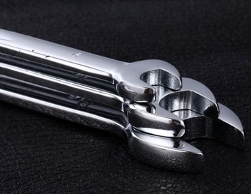 НАБОР КОМБИНИРОВАННЫХ КЛЮЧЕЙ 14 ШТ. ОТКРЫТЫЕ КЛЮЧИ CRV 8-24 мм В КОРПУСЕ