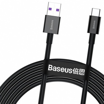 Mocny Kabel USB typ C usb-C QUICK CHARGE Szybkie Ładowanie 66W 6A 2m QC 3.0