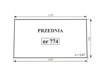 SZYBA PRZEDNIA C-360 POSZERZANA NAGLAK 774