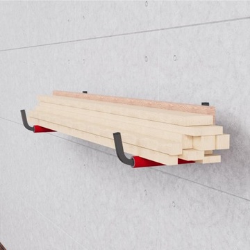 НАСТЕННАЯ ПОЛКА ДЛЯ ЛЕСТНИЦЫ, ЛЫЖ, САП-ДОСКИ, ДЕРЕВА