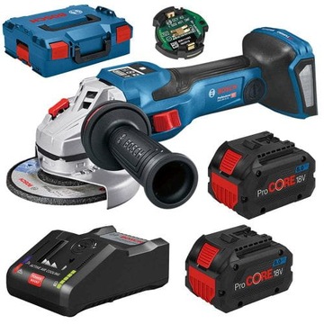 BOSCH GWS 18V-15 SC SZLIFIERKA BITURBO 2x8,0 Ah
