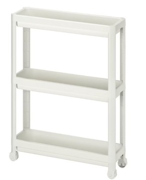 IKEA VESKEN - wózek biały 54x18x71 cm