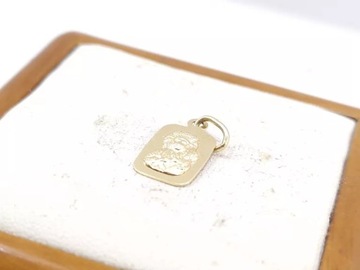 КРАСИВЫЙ ЗОЛОТОЙ КУЛОН С БОЖИЕЙ МАТЕРЬЮ P585 0.67G