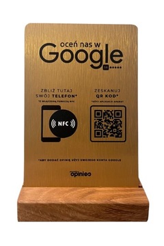 Stojak metalowy Prezenter NFC SEOtracking Gold