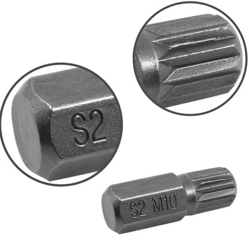 BIT KOŃCÓWKA GROT S2 M 10 mm SPLINE 10x30 mm RICHMANN EXCLUSIVE C3244