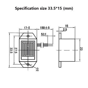 Styl 1,2 V 1 sztuk DC dB brzęczyk alarmowy Mini el