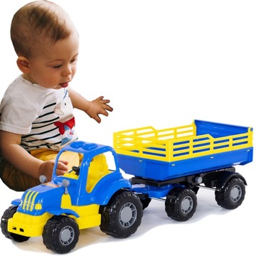 Polesie traktor Osił. farmer z przyczepą