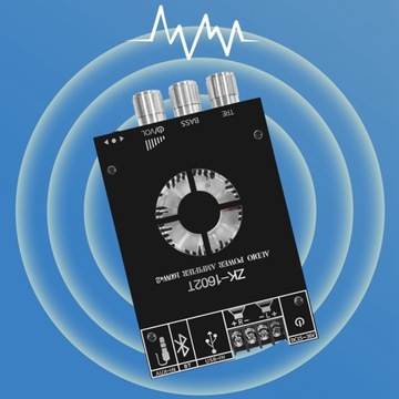 Модуль цифрового усилителя мощности ZK-1602T Bluetooth