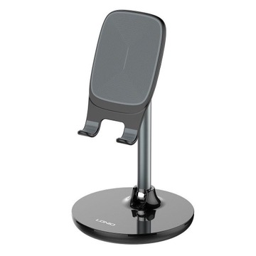Metalowy czarny uchwyt do telefonu tabletu solidny