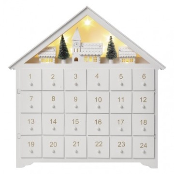 Dekoracje 8LED kalendarz adwent 35x30cm 2xAA WW