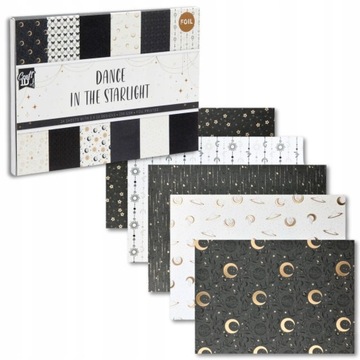 PAPIER OZDOBNY TEKTURA Z MOTYWAMI ASTROLOGIA 24 KARTKI 230g/m2 MINI BLOCZEK