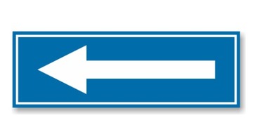 Tabliczka OP-36 - STRZAŁKA W LEWO